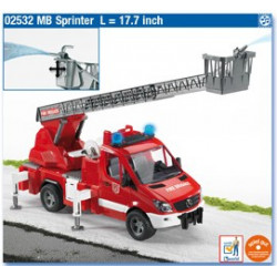Пожарный автомобиль Mercedes Benz Sprinter, М1:16 (02532 )свет+звук