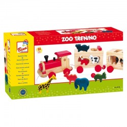 Деревянный сортер Bino Поезд с животными (84166) уценка