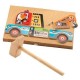 Деревянная игра - апликация с молоточком Транспорт DJECO DJ06641