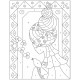 Художественный комплект Djeco рисование цветным песком Голубые принцессы 08637