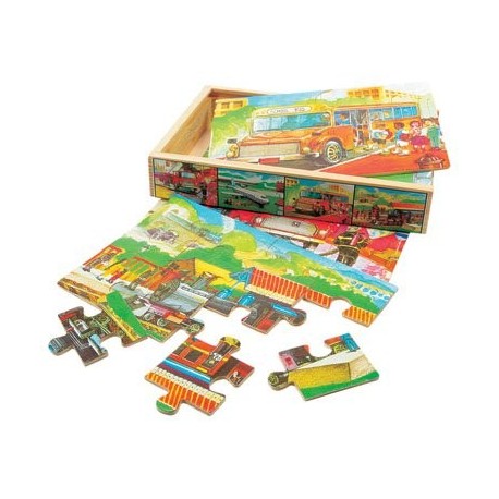 4 Пазлы в коробке Транспорт 88014