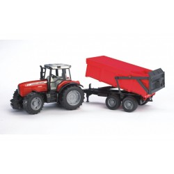 Трактор Massey Ferguson 7480 с прицепом, Bruder (02045) уценка