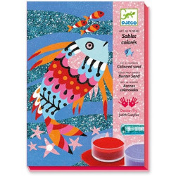 Художественный комплект рисование цветным песком и блестками Радужные рыбки DJ08661