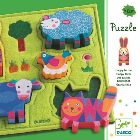 DJECO Тканевый пазл Веселая ферма 01040