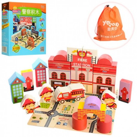 Деревянная игрушка Городок MD 1026 (полиция)