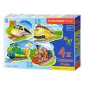 Castorland Набор пазлов Поезда 4х1 (8,12,15,20) B-043033