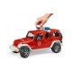 Bruder Пожарная машина Jeep Wrangler с пожарником, мигалки М1:16 (02528)
