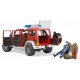 Bruder Пожарная машина Jeep Wrangler с пожарником, мигалки М1:16 (02528)