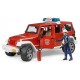 Bruder Пожарная машина Jeep Wrangler с пожарником, мигалки М1:16 (02528)
