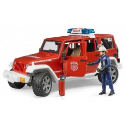 Bruder Пожарная машина Jeep Wrangler с пожарником, мигалки М1:16 (02528)