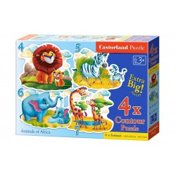 Castorland Пазл Африканские животные 4в1 (4,5,6,7) В-04454