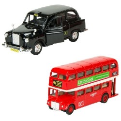 Welly Набор Автобус 1:60 LONDON BUS + машинка 1:34-39 TAXI